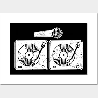 2 Turntables and a Microphone Posters and Art